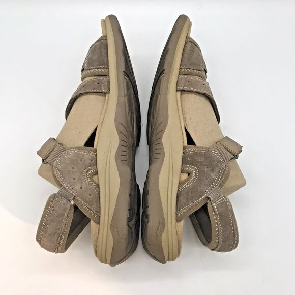 Earth Spirit Gelron Cushion Sandals Women's 8.5 Tan Suede Adjustable Strap Shoe - Picture 7 of 11